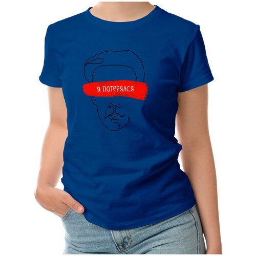 фото Футболка roly, размер l, синий