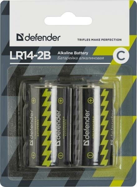 Батарейки Defender 56032 C 2 шт