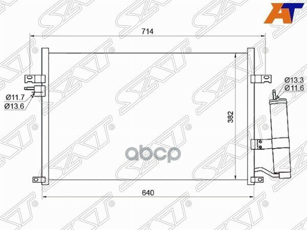 Радиатор Кондиционера Chevrolet Lacetti 04-13 / Daewoo Lacetti 04-09 / Chevrolet Nubira 04-13 / Tacu Sat арт. ST-CVW1-394-0