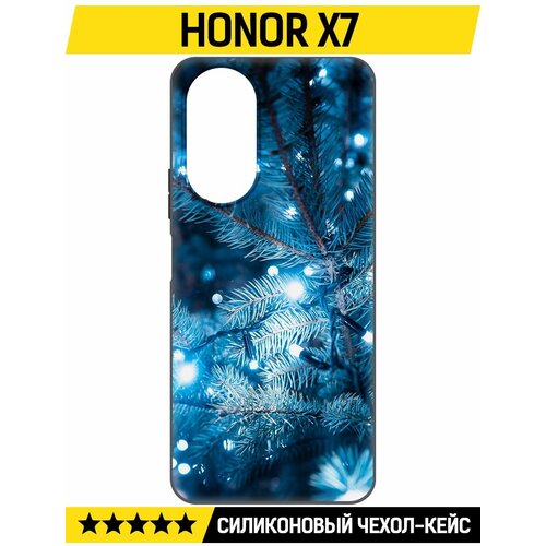 Чехол-накладка Krutoff Soft Case Гирлянда для Honor X7 черный чехол накладка krutoff soft case взрывной характер для honor x7 черный