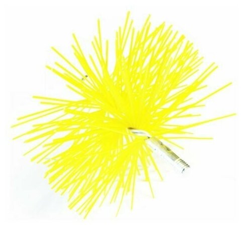 Щётка нейлоновая желтая для чистки дымохода 120мм - фотография № 5
