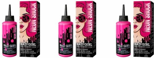 Краска для волос Bad Girl, Neon shock, неоновый розовый, 150мл х 3шт