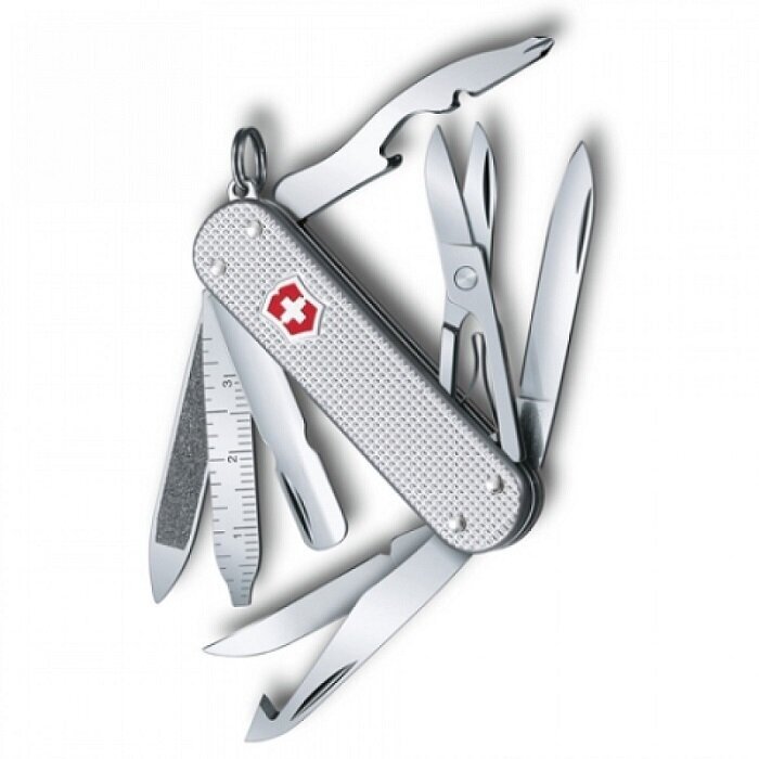 Victorinox Нож-брелок Alox MiniChamp, 58 мм, 14 фнк, серебристый 0.6381.26, 0.6381.26 - фотография № 16