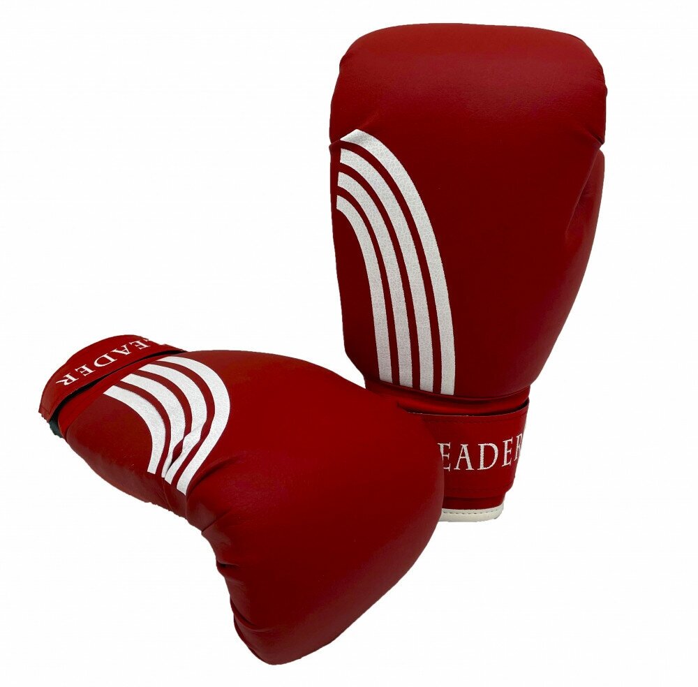 Перчатки боксерские RealSport LEADER 10 унций, красный