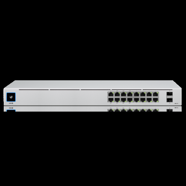 Коммутатор 16PORT 1000M 2SFP POE USW-16-POE UBIQUITI