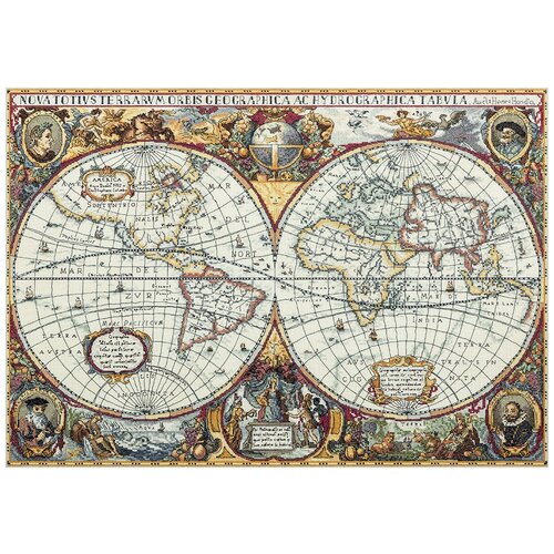 PANNA Набор для вышивания Географическая карта мира,PZ-1842, разноцветный, 46.5 х 66 см