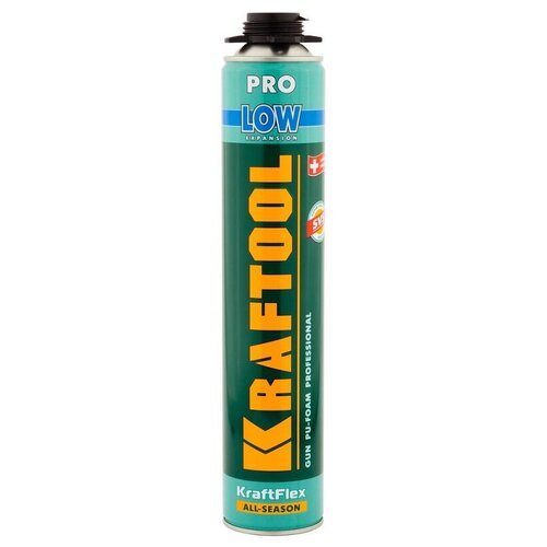 Монтажная пена Kraftool KraftFlex Premium Pro Low 41181_z01 800 мл всесезонная монтажная пена kraftool kraftflex premium pro b1 41186 z01 750 мл всесезонная