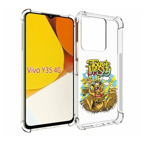 Чехол MyPads нарисованное кенгуру комикс для Vivo Y35 4G 2022 / Vivo Y22 задняя-панель-накладка-бампер