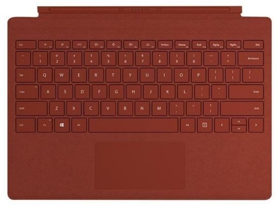 Клавиатура Microsoft Surface Pro4/5/6/7/7+ Signature Type Cover Alcantara (Poppy Red)