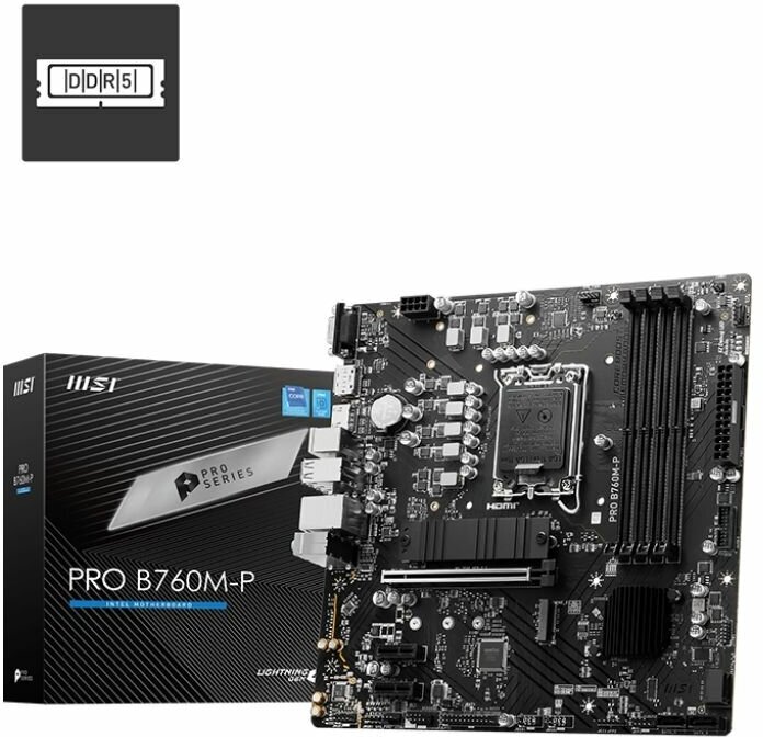 Материнская плата MSI PRO B760M-P,LGA1700,DDR5