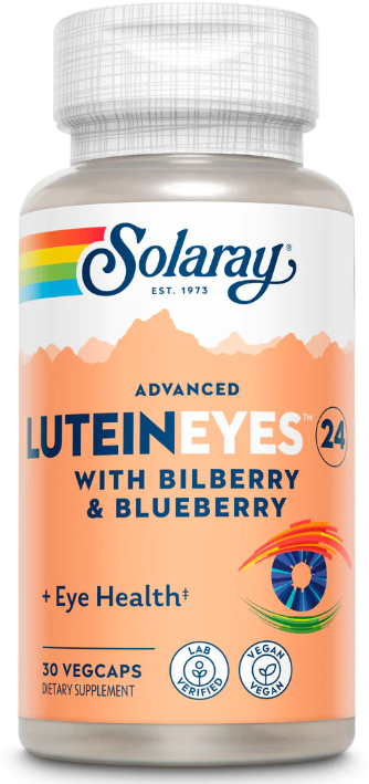 Solaray Lutein Eyes with Bilberry & Blueberry (Лютеин 24 мг с черникой и голубикой) 30 вег капс (Solaray)