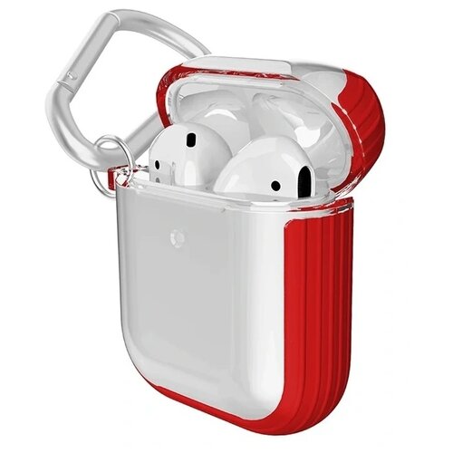 фото Чехол x-doria defense clear для airpods 1/2 red