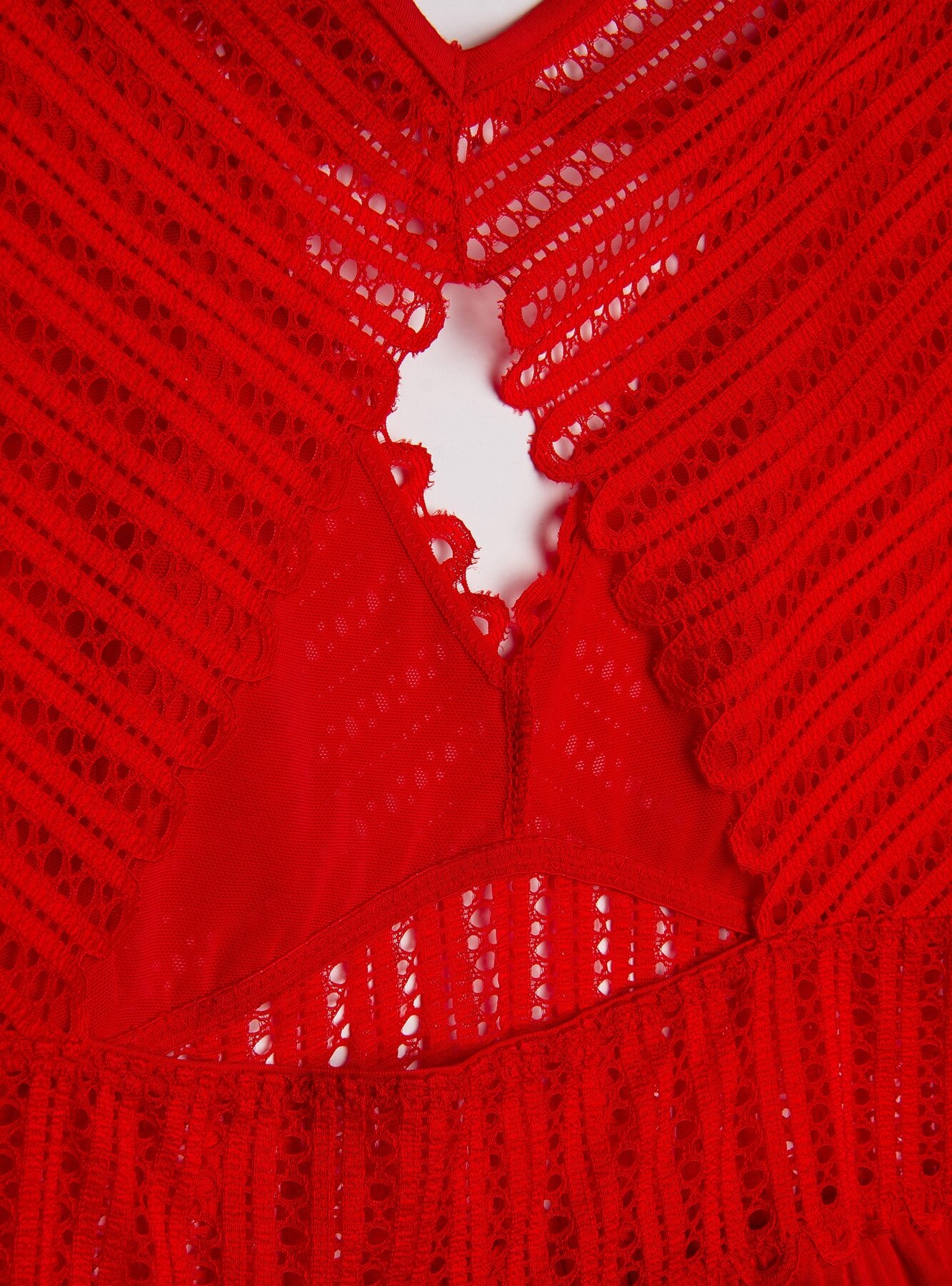 Сорочка Indefini средней длины, без рукава, размер L(48), красный - фотография № 5