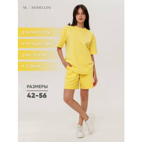 фото Костюм modellini, размер 56, желтый