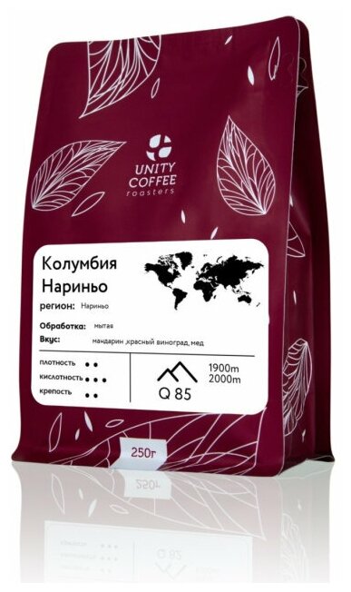 Молотый кофе Колумбия Нариньо 0,25 кг