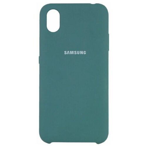 Чехол Silicone Cover Samsung Galaxy A01 Core (темно-зеленый)