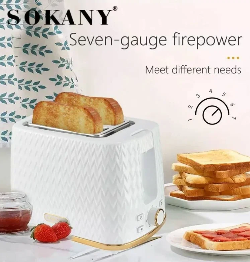Тостер для хлеба Sokany/электрический тостер/тостер 700 Вт/термоизоляция/белый - фотография № 4