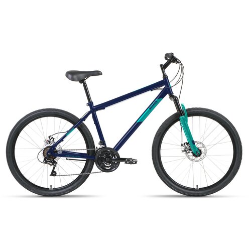 Велосипед ALTAIR MTB HT 26 2.0 D (26 21 ск. рост. 19) 2022, темно-синий/бирюзовый, RBK22AL26114 велосипед горный двухподвес altair mtb fs 26 1 0 26 18 синий красный rbkt1f16e009 2021 г