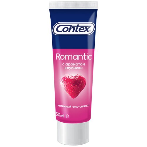 Гель-смазка Contex RoMantic с ароматом клубники, 45 г, 30 мл, клубника, 1 шт.