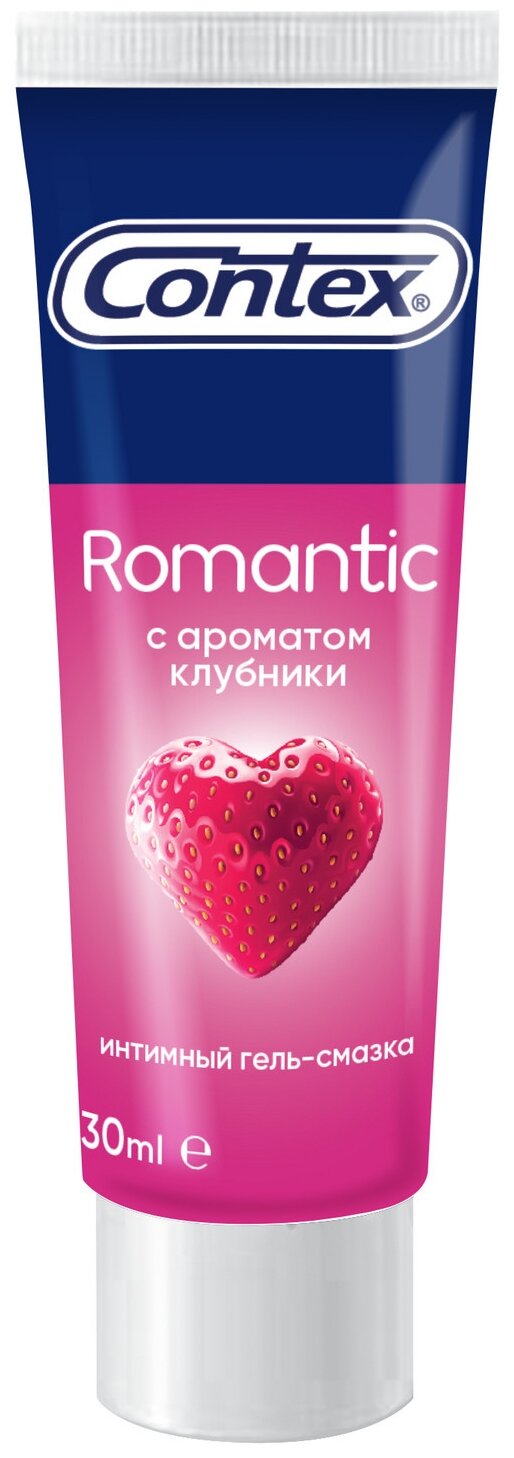 Contex Romantic Интимный гель-смазка с ароматом клубники, 30 мл