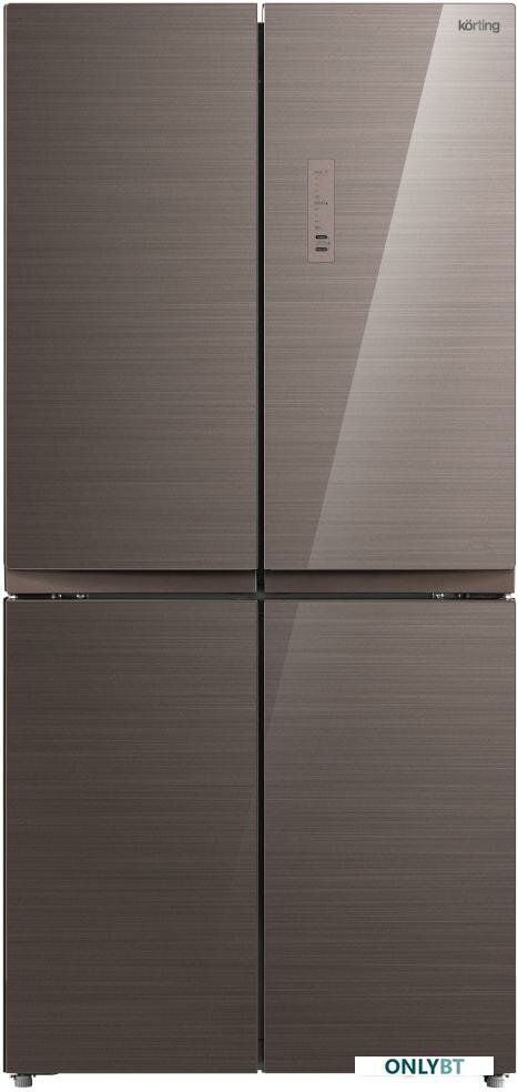 Отдельностоящий холодильник KORTING четырехдверный NOFROST коричневый KNFM 81787 GM - фотография № 2