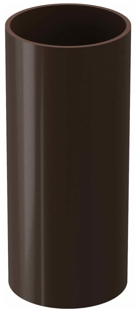 фото Водосточная труба DOCKE LUX (1 м; шоколад) PVLJ-1050