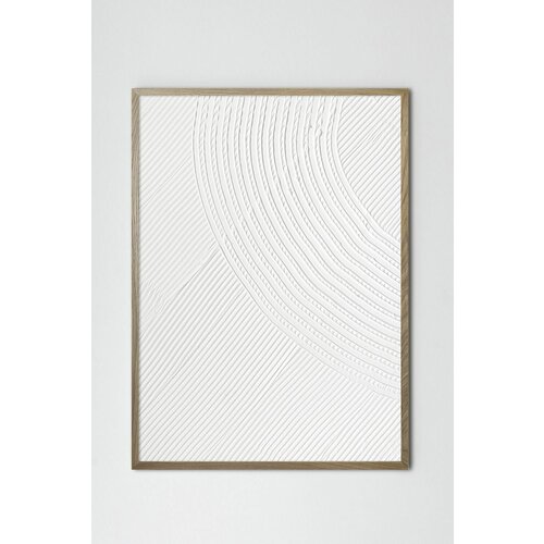 Картина для интерьера объемная DECORMARKT Рельеф #06, 50х70 см, в рамке из натурального дуба