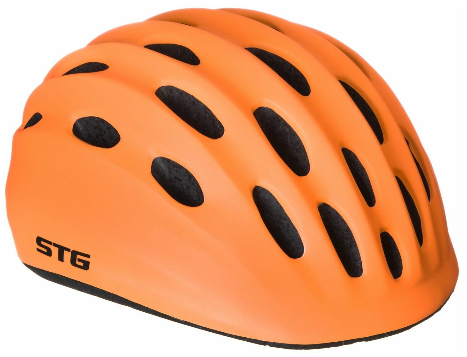 Велошлем STG HB10-6, размер M (52-56 см), оранжевый, с фиксированной застежкой