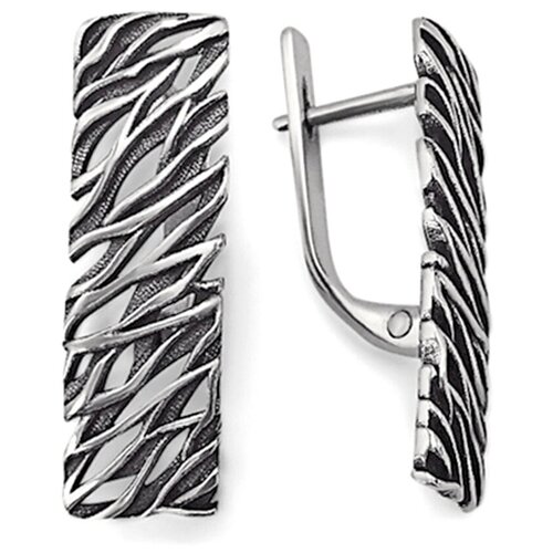 Серьги серебряные женские, серебро 925 пробы, ювелирное украшение Вуаль, крупные, необычные, модные, вечерние сережки