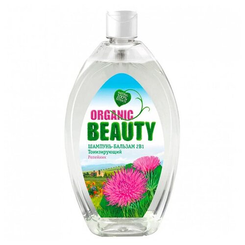 Шампунь-бальзам для волос Organic Beauty 2в1 Тонизирующий, 1 л