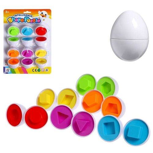 Развивающая игрушка «Яйца», сортер, набор 6 шт, цвета микс сортеры без бренда развивающая игрушка яйца сортер набор 6 шт цвета микс