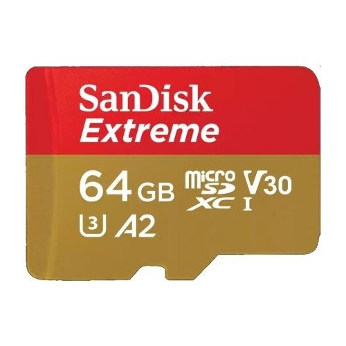 Micro SD 64GB SanDisk microSDXC Class 10 UHS-I A2 C10 V30 U3 Extreme 170MB/s SDSQXAH-064G-GN6GN sd карта sandisk extreme sdsqxah 064g gn6gn