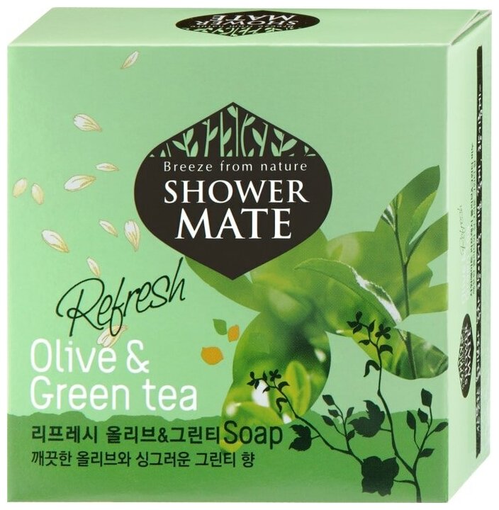 Мыло косметическое Shower Mate Мыло Оливки и зеленый чай 100г