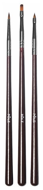 фото Набор кистей для дизайна и росписи (3 шт) Pole