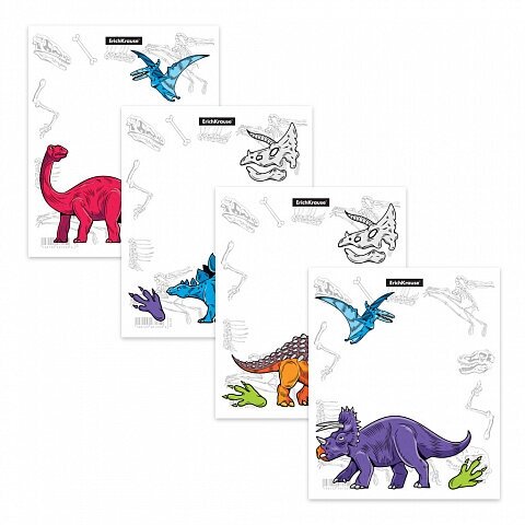 ErichKrause® Пластиковая обложка ErichKrause® Dino Planet для тетрадей и дневников, 212х347мм, 80 мкм