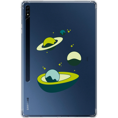 Противоударный силиконовый чехол для планшета Samsung Galaxy Tab S7 Plus/S8 Plus 12.4 Космос в авокадо противоударный силиконовый чехол космос в авокадо для планшета samsung galaxy tab s7 plus s8 plus 12 4