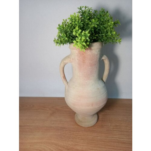 Ваза ручной работы дизайнерская из глины для цветов сухоцветов 2 л