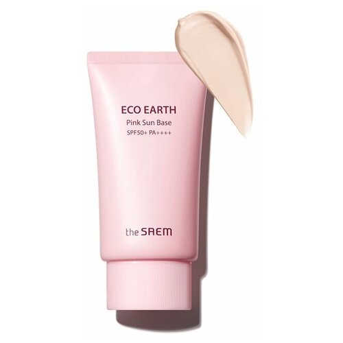 Солнцезащитная база под макияж с каламиновой пудрой [The Saem] Eco Earth Pink Sun Base SPF50+ PA++++