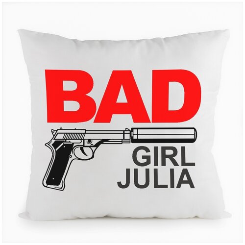 фото Подушка белая coolpodarok bad girl julia,белая