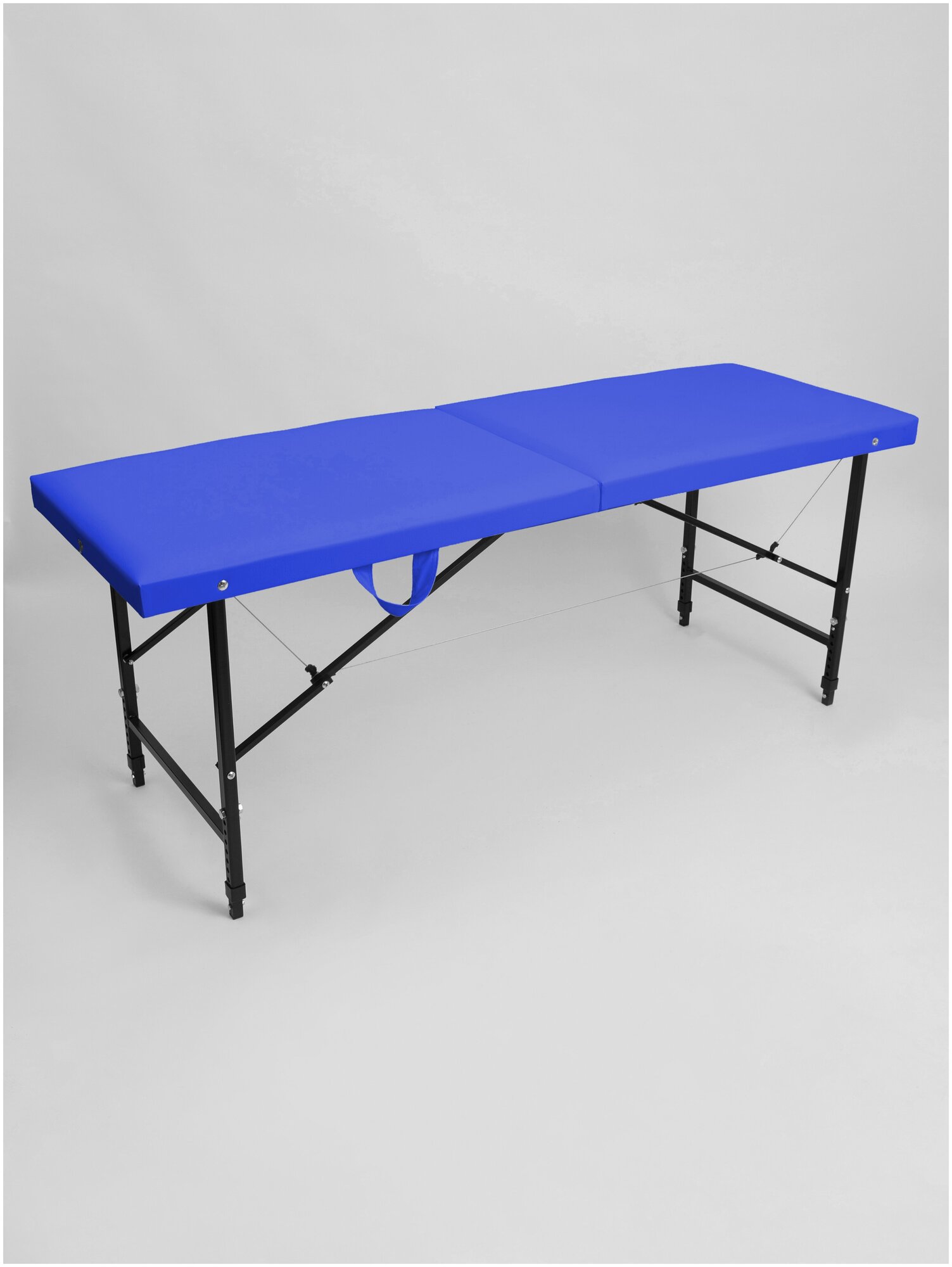 фото Кушетка складная 180/65 БМ с регулировкой высоты , Masscomplekt, синий