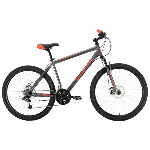 фото Велосипед black one hooligan 26 d (2021), горный (взрослый), рама 20", колеса 26", серый/красный, 18кг [hd00000462]