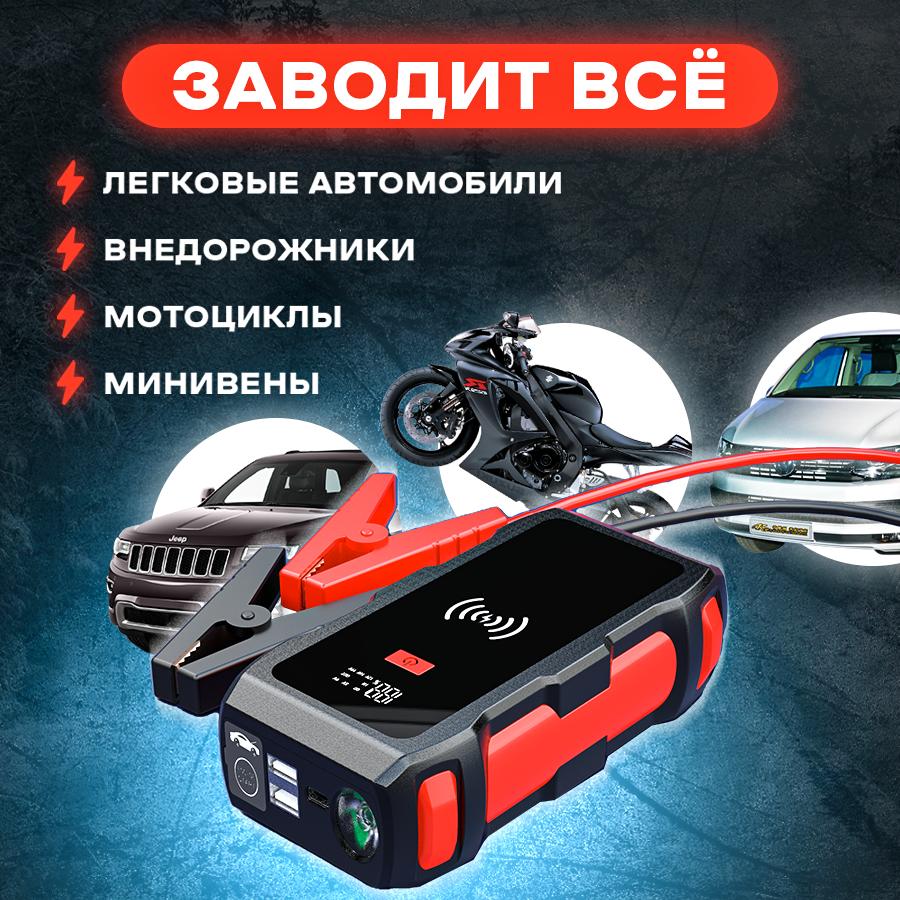 Пусковое устройство с дисплеем/Автостарт/Джамп стартер/Jump Starter/Пусковое устройство