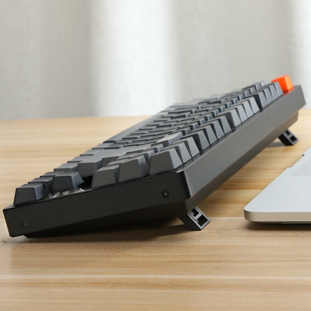 Клавиатура механическая беспроводная Keychron K8, Bluetooth, White LED подсветка, Gateron Red Switch, Черный/Серый K8G1 - фото №12