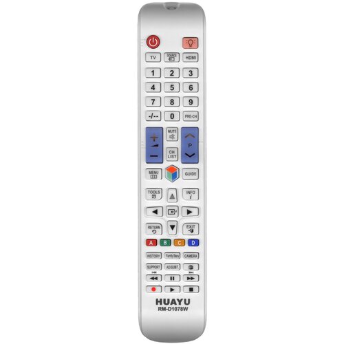 Пульт ДУ Huayu RM-D1078W для телевизоров Samsung, белый new tv control use for samsung aa59 00581a aa59 00582a aa59 00594a tv 3d smart player remote control