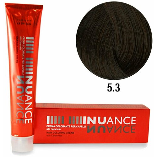 PUNTI DI VISTA Nuance Краска для волос с церамидами 5.3 светло-каштановый золот, 100 мл