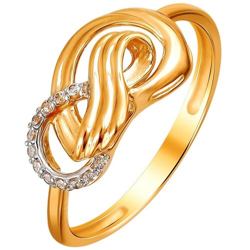 фото Эстет кольцо с 12 фианитами из красного золота 01к1111977р, размер 16