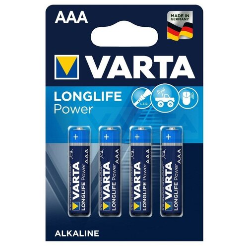 Батарейка VARTA LONGLIFE POWER (HIGH ENERGY) AАA (блистер 4шт) 04903113414 батарейка varta longlife power c 4 шт