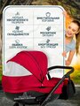 Noordline Оlivia Sport 2023 коляска 2 в 1 Детская коляска трансформер для новорожденных 2в1, прогулочная для ребенка красная