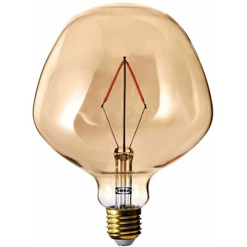 MOLNART Светодиодная лампа E27, 120 люмен, 132 мм, в форме колокола, коричневое прозрачное стекло