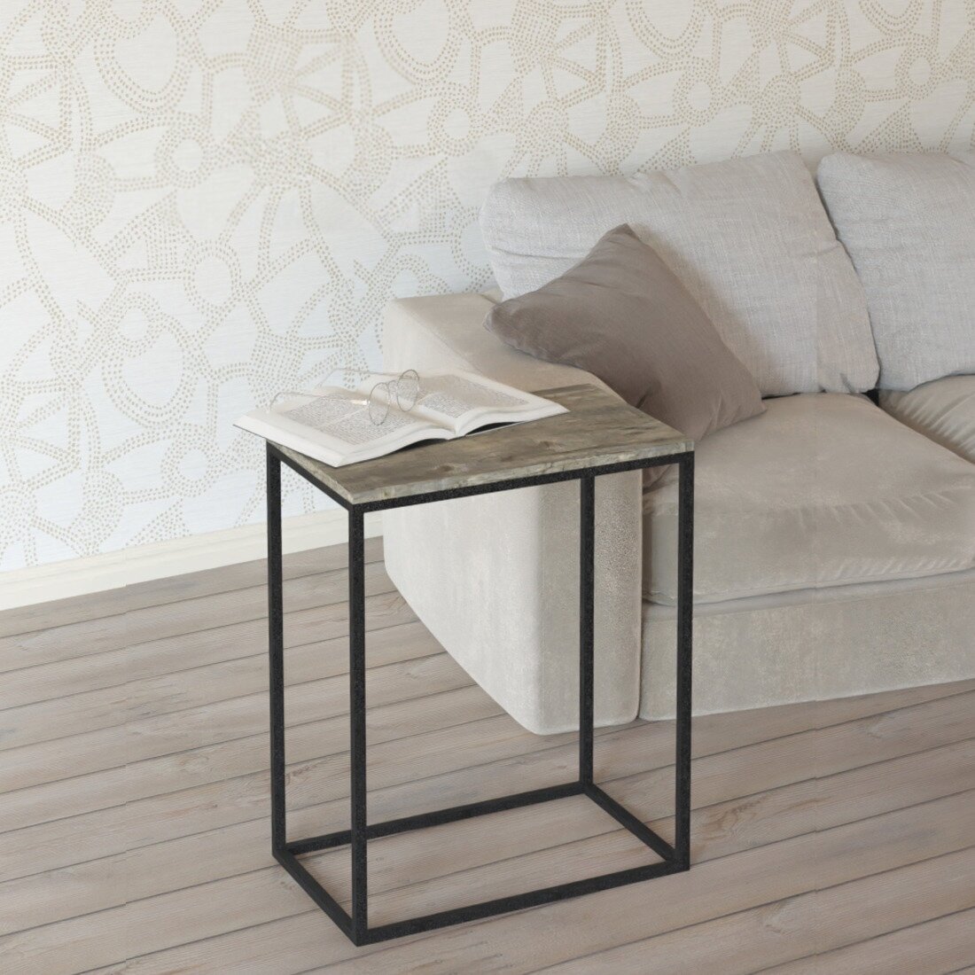 Консольный столик 60 х 50 х 30 см, серый, BELLA Loft, Гростат - фотография № 2